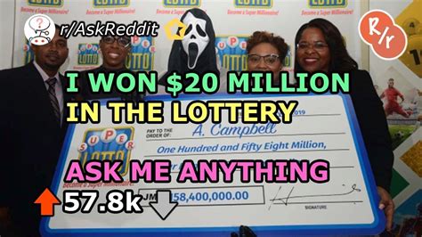 what to do when you win the lottery reddit|advice from lottery winners.